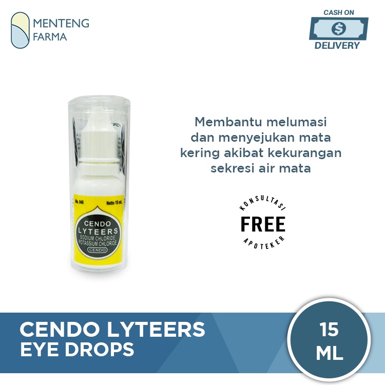 Cendo Lyteers Eye Drops 15 mL - Obat Tetes Pelembab Mata Kering