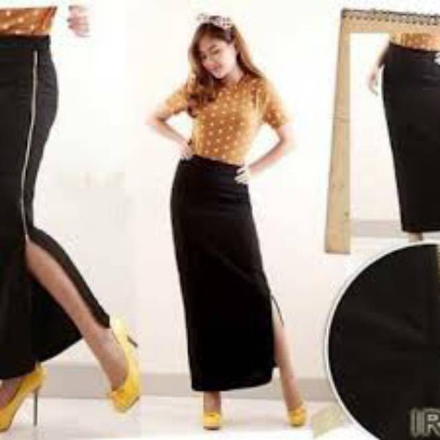 Rok span wedges sleeting samping (import produk)