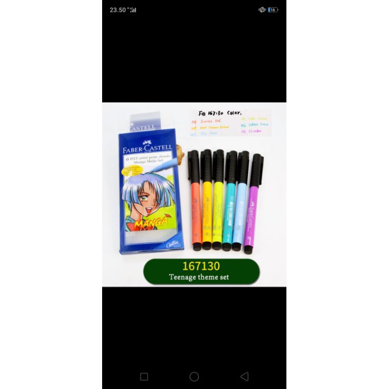 

faber Castell Pitt artist pen manga shojo