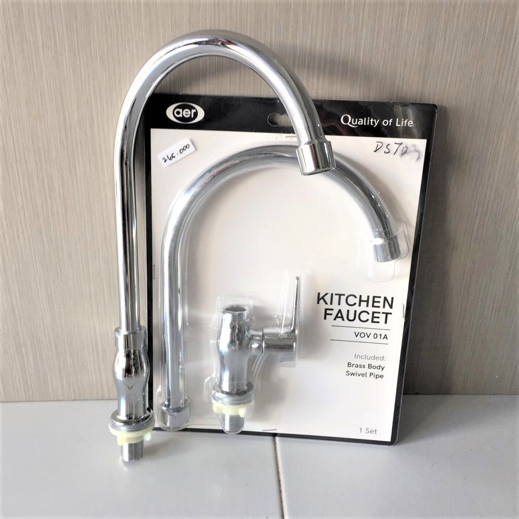 KERAN KRAN AIR ANGSA CUCI PIRING SINK DAPUR MEJA DECK - AER VOV 01A