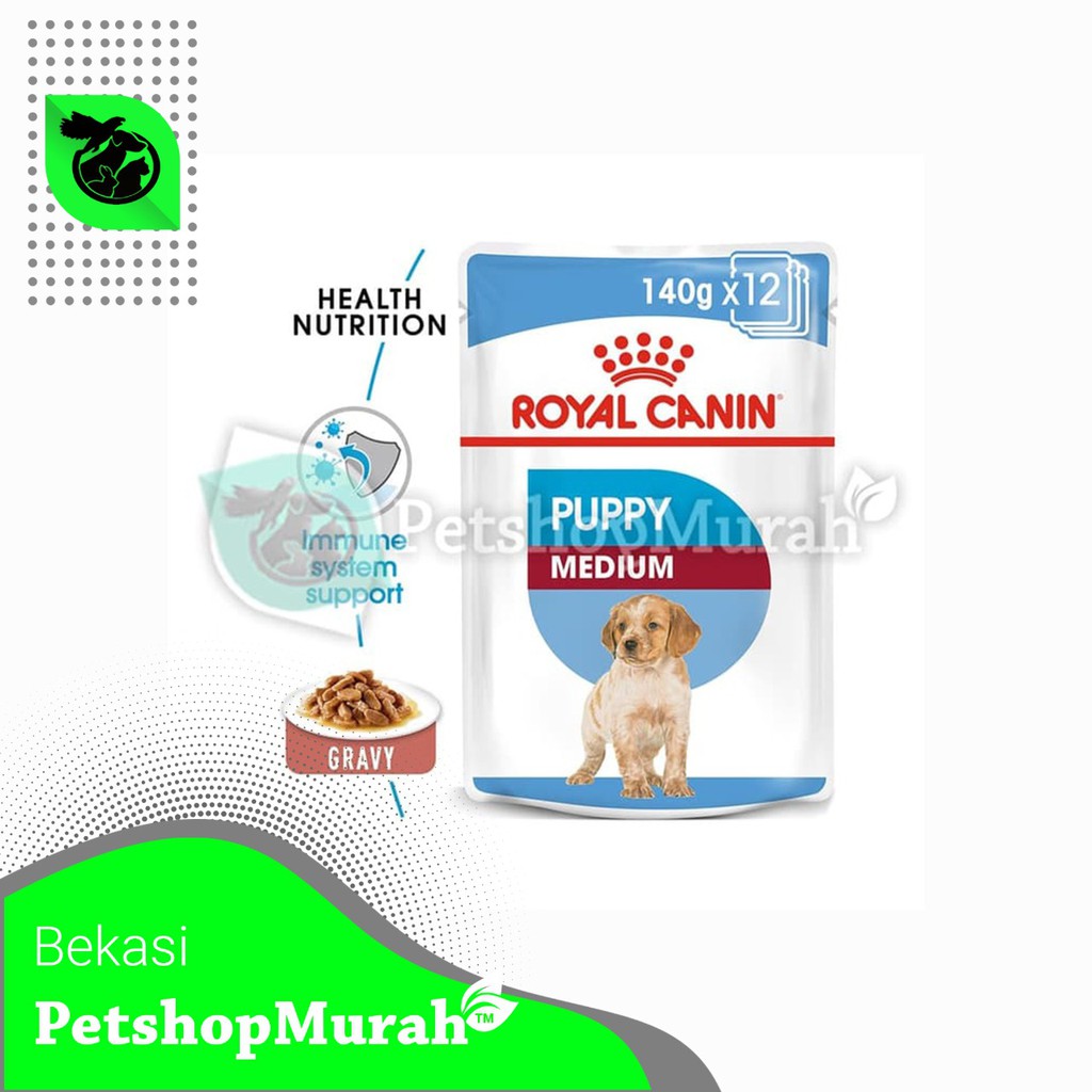 Makanan Anjing Basah Royal Canin Medium Puppy Pouch 140gr Wet Food