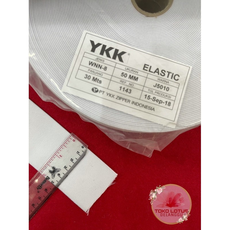 Elastik YKK putih 5cm (per meter)