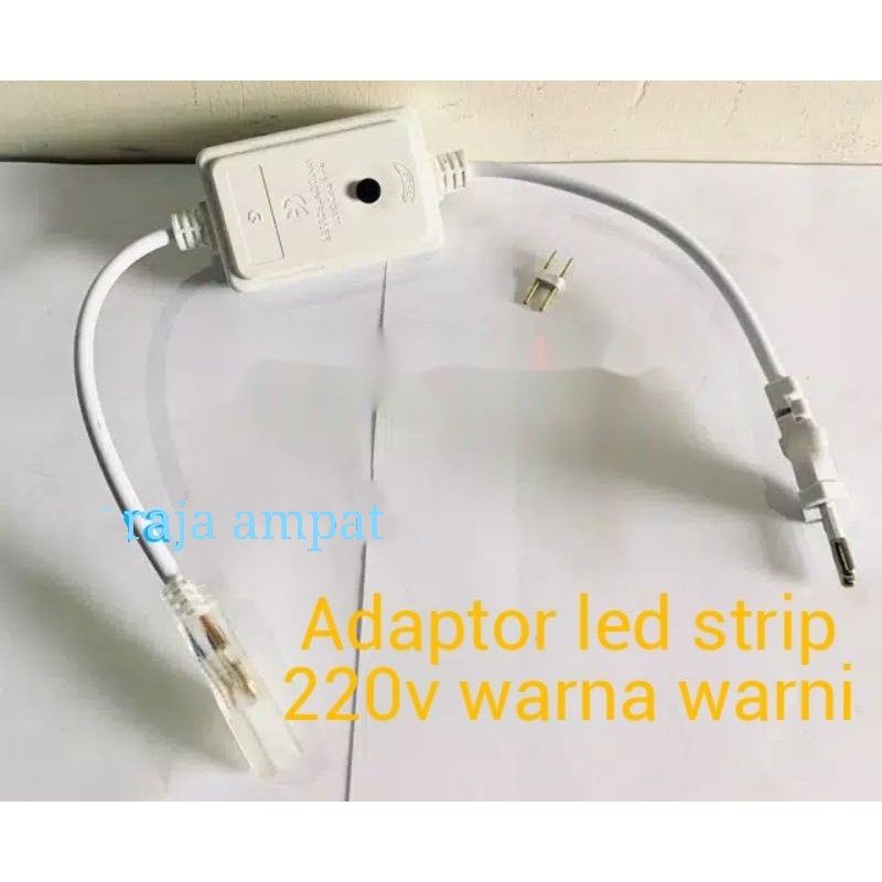 Adaptor led strip berkedip RGB 2835 warna warni AC 220v1 adaptor max 10m led strip Tidal waterproof