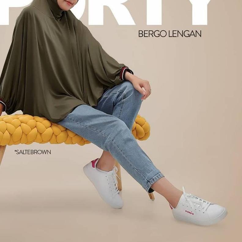 kerudung lengan azizah/ jilbab lengan/ bergo lengan/ hijab lengan / jilbab syari bahan Jersey zoya
