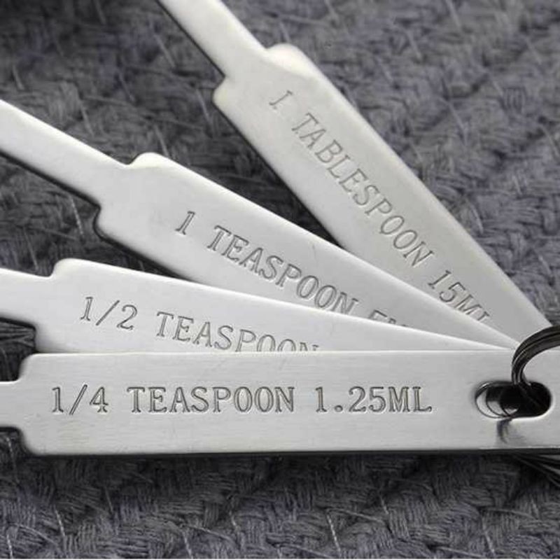 Sendok Takar Ukur Stainless Steel Measuring Spoon 8 PCS 