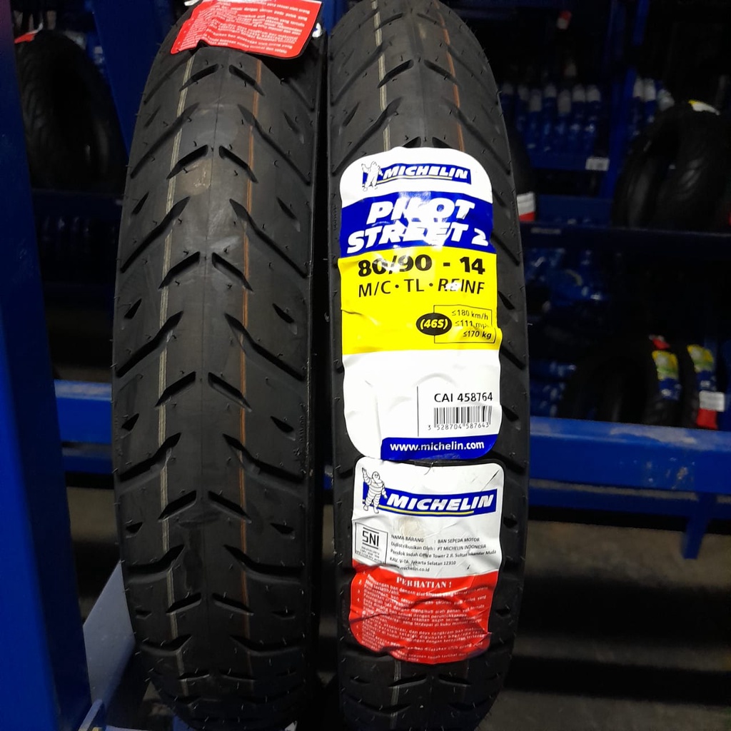 Ban motor matic Michelin Pilot Street 2 80 90 14 Tubeless