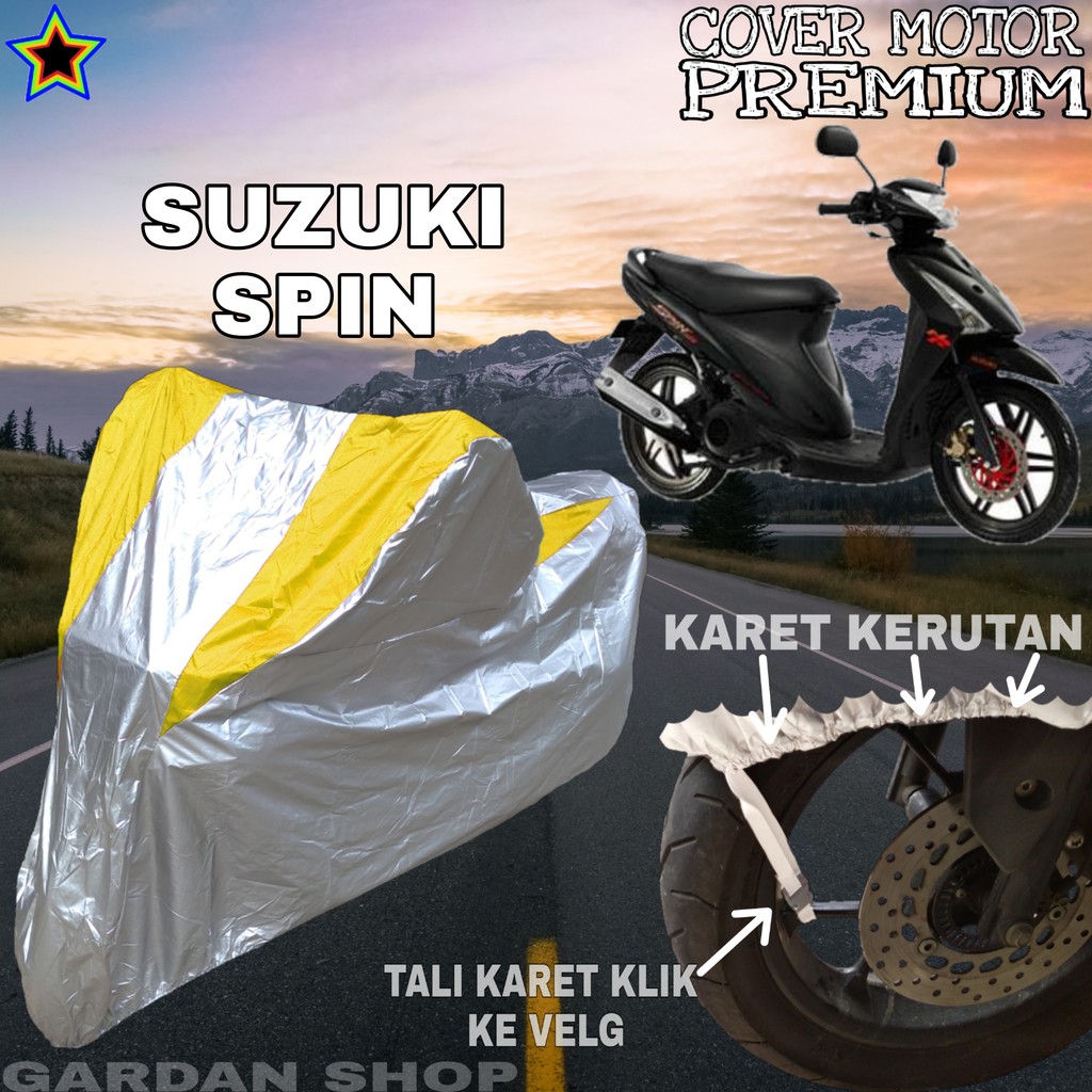 Sarung Motor SUZUKI SPIN Silver KUNING Body Cover Suzuki PREMIUM