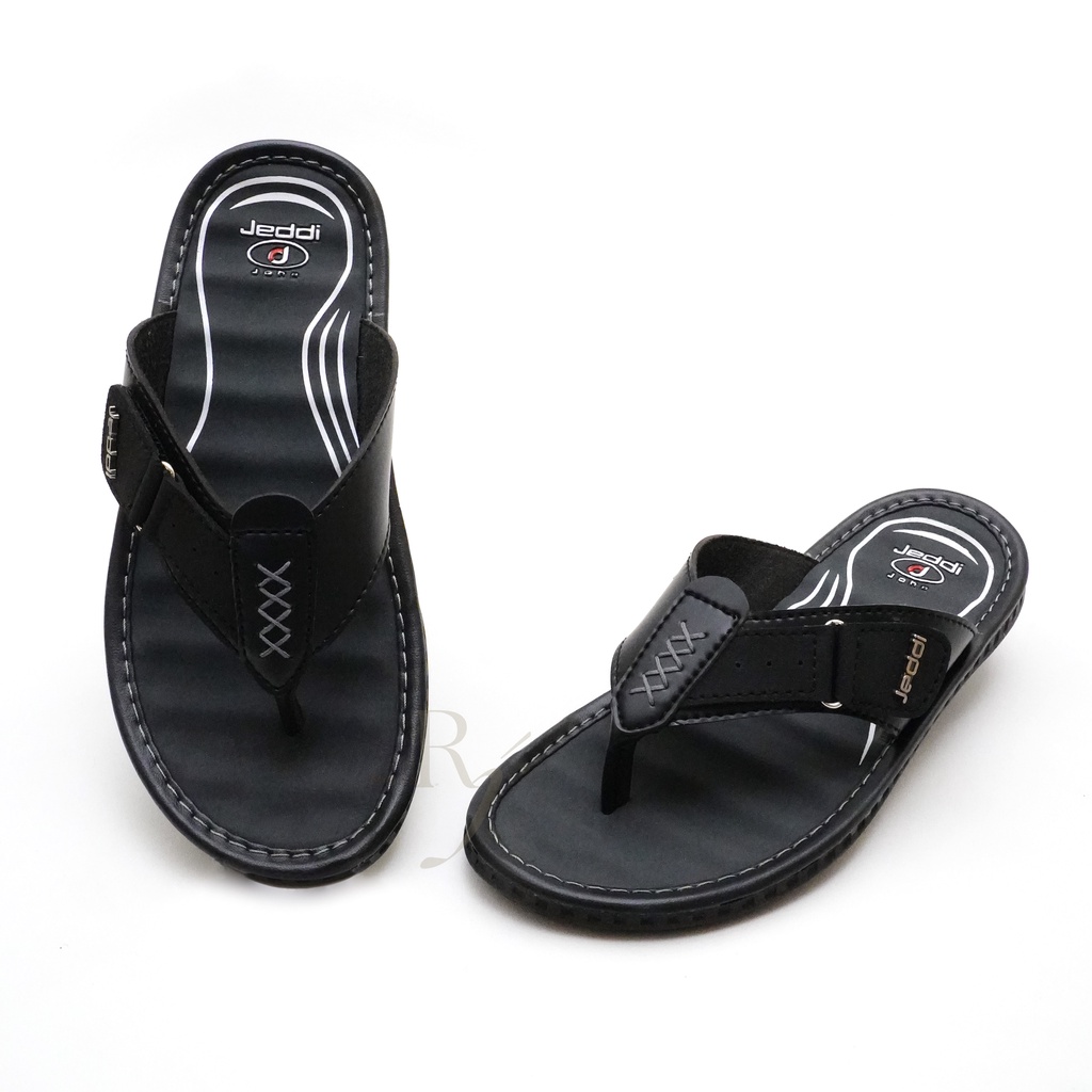 JEDDI [DPK 101] Sandal Jepit Pria Sandal Kasual Slide Sandal Kulit Laki-laki