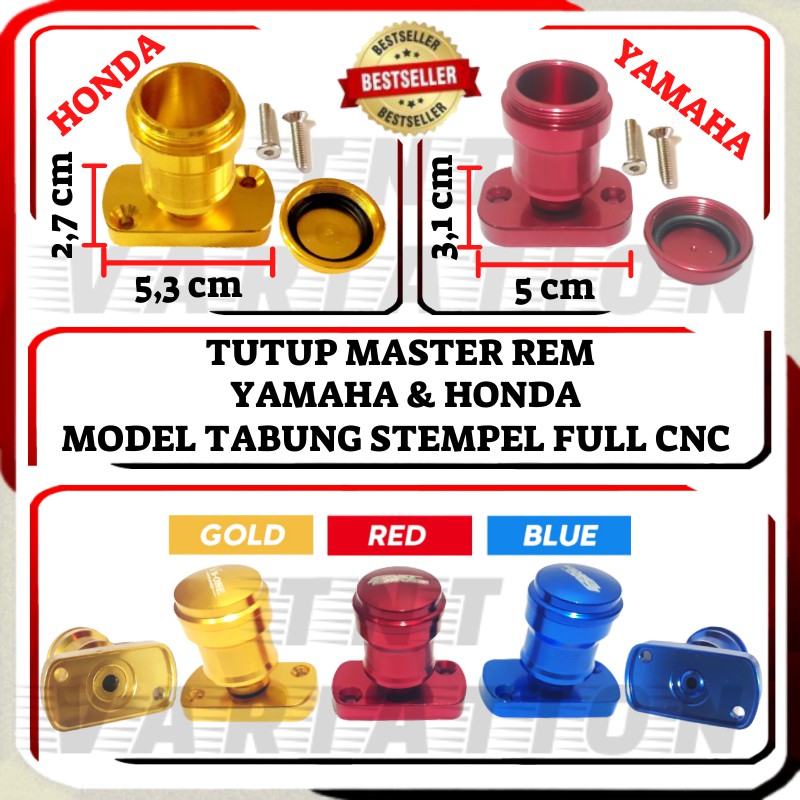 Tutup Minyak Master Rem Variasi Model Tabung Stempel Full CNC Matic