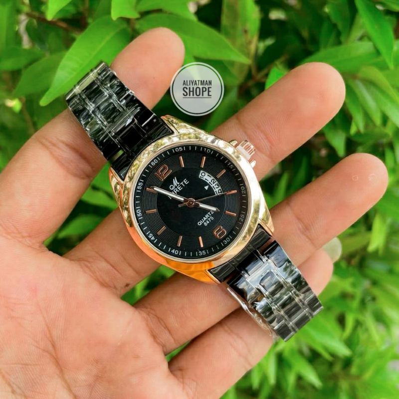 Jam Tangan Wanita Mirete Anti Air Fitur Tanggal_Strap Rantai Stainlees Steel_Model Analog Quarsa Simple Dan Mewah_Jam Tangan Wanita Murah Dan Terlaris Bisa Cod