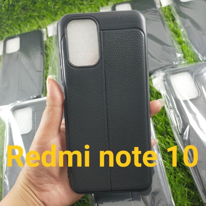 AutoFokus Xiaomi Redmi Note 10 / 10s 6.42 inchi Leather Soft Case AUTOFOCUS Motif Kulit Jeruk