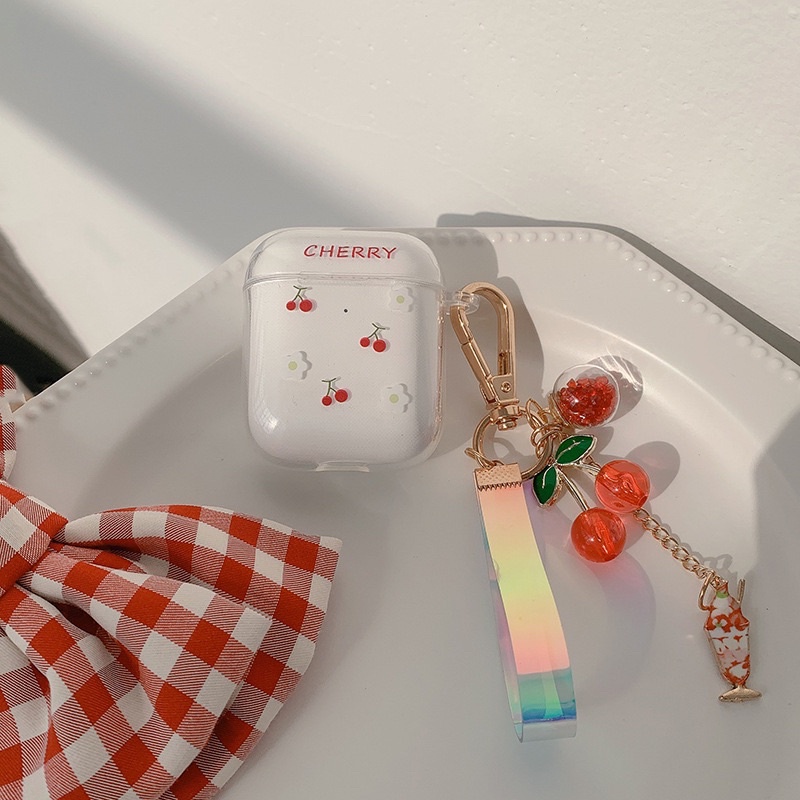 Red Cherry Softcase for Airpods 1/2 Pro 3 Case Airpods Lucu