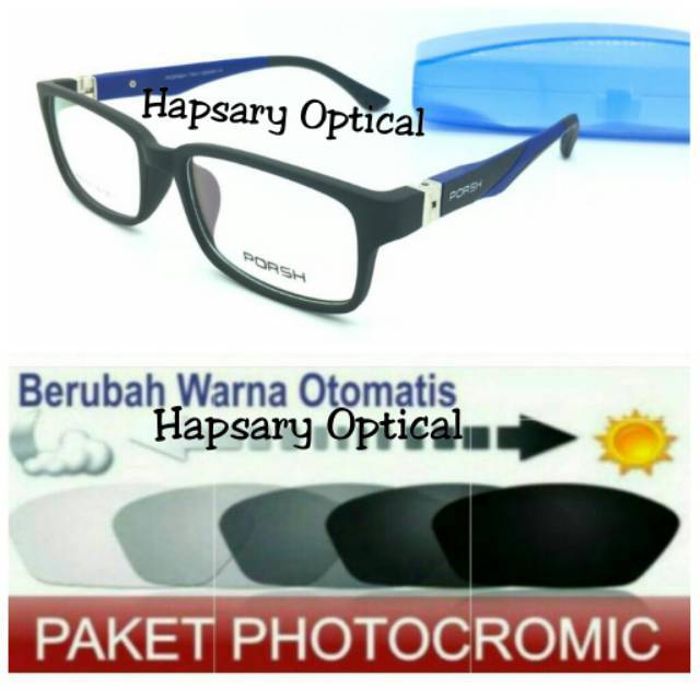 Frame Kacamata Pria Trendy ( FREE LENSA PHOTOCROMIC / Lensa Berubah otomatis ) Kacamata Terbaru