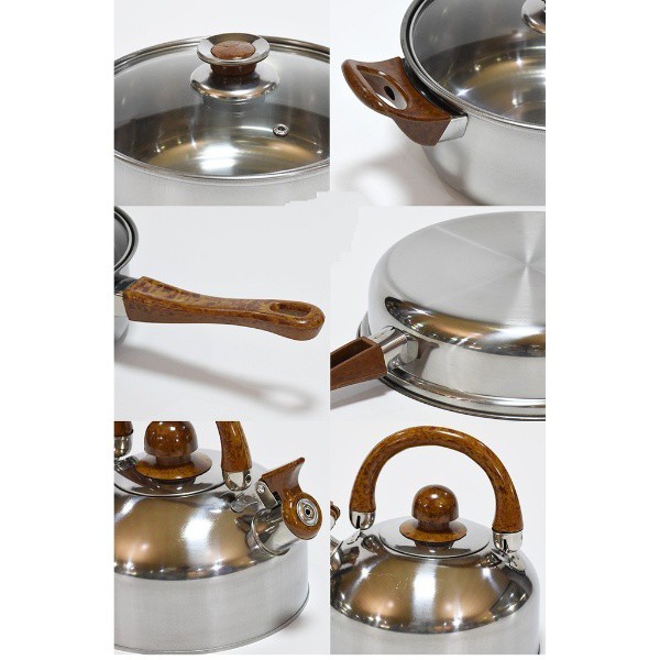 TERMURAH Set Panci Masak Stainless Steel SatuSet Wajan Panci Murah ANTI LENGKET Set Alat Masak Stainless termurah