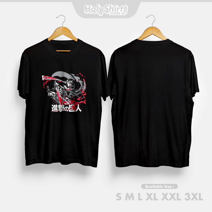 Kaos Baju Anime Attack On Titan SNK Levi Ackerman Kaos Anime