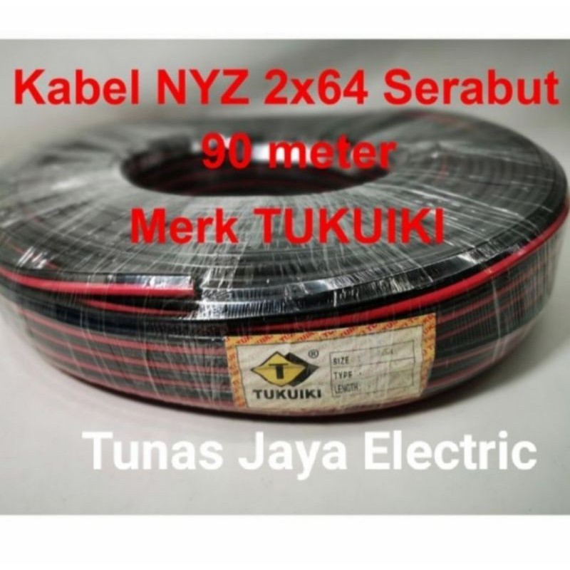 Kabel NYZ 2x64x0,12mm (Serabut Tembaga) 90M TUKUIKI / KITANI Standard SNI