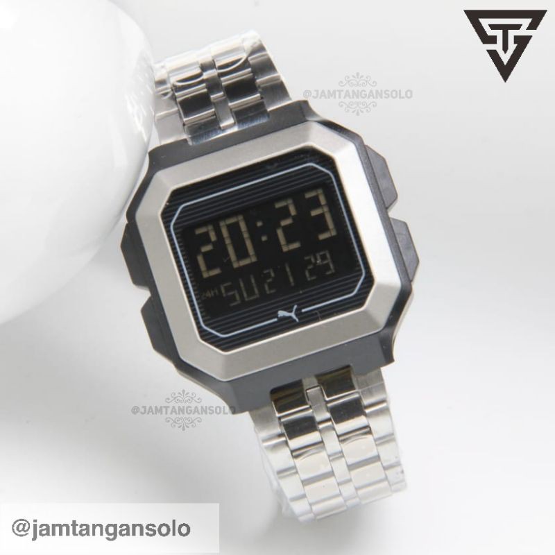 JAM TANGAN PRIA PUMA STAINLESS STEEL DIGITAL CASUAL FORMAL ELEGAN