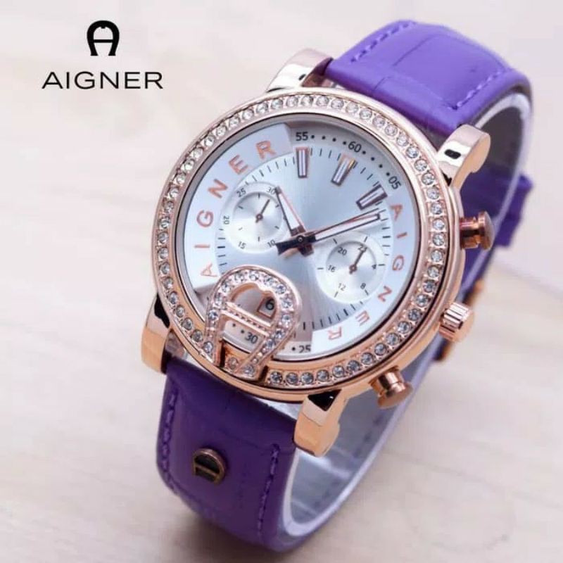 [✅COD] Jam Tangan Aigner Bari Dona Tali Kulit - Jam Tangan Wanita Tali Kulit - Aigner Warna Pilihan
