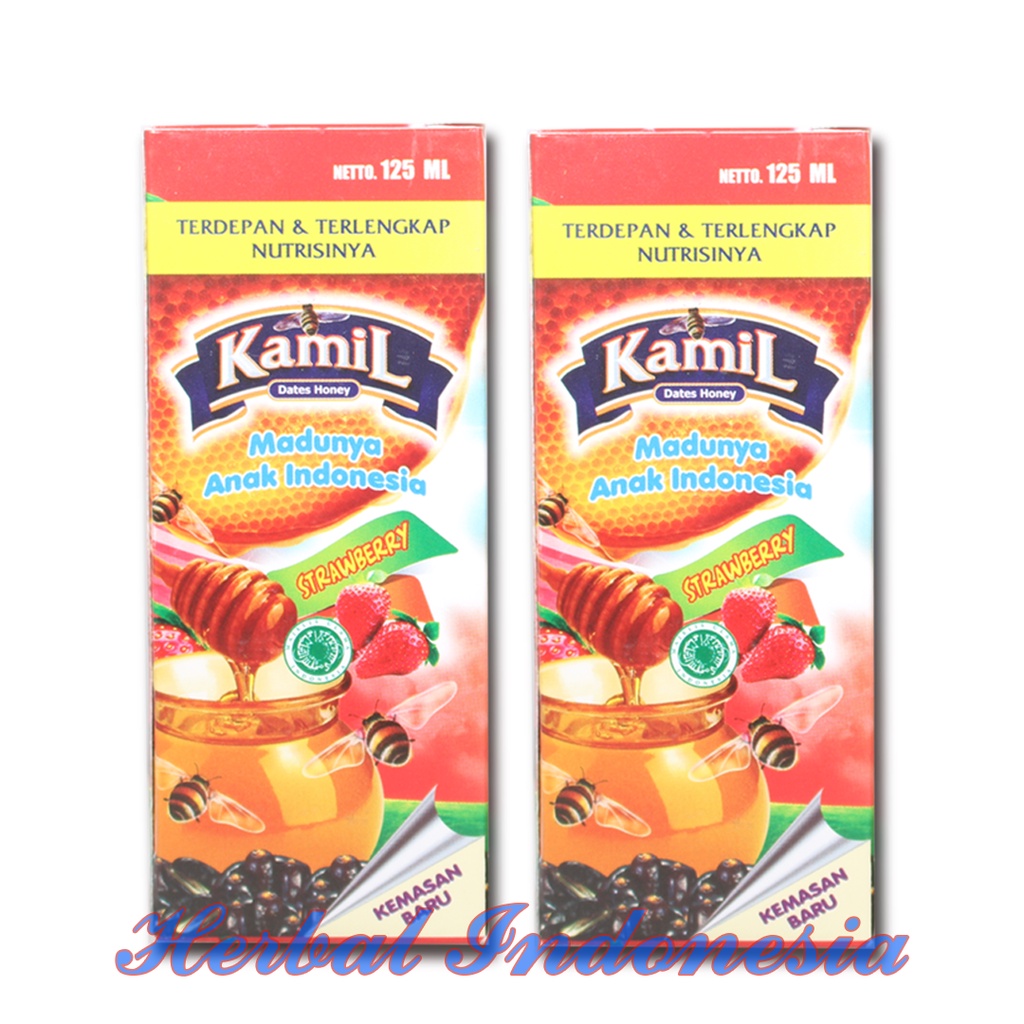 Madu Anak Kamil Rasa Strawberry Isi 125ml - Dates Honey Terlengkap Nutrisinya