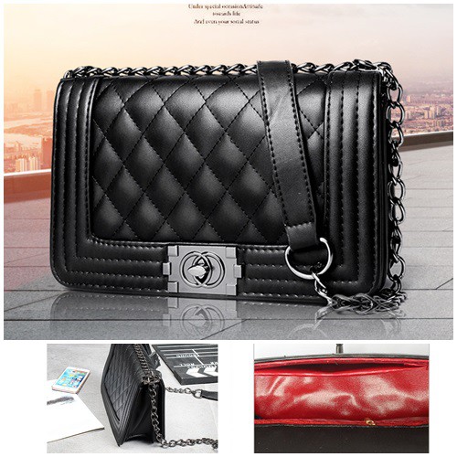 SQR2120 CHANEL BOY IMPORT TAS SELEMPANG BRANDED GROSIR TAS BATAM MURAH WANITA TAS MEWAH TAS WANITA R