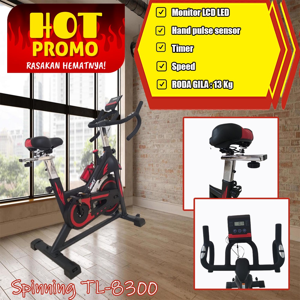 sepeda olahraga fitnes tl-8300, alat olahraga, alat fitness rumah, sepeda statis, sepeda statis alat