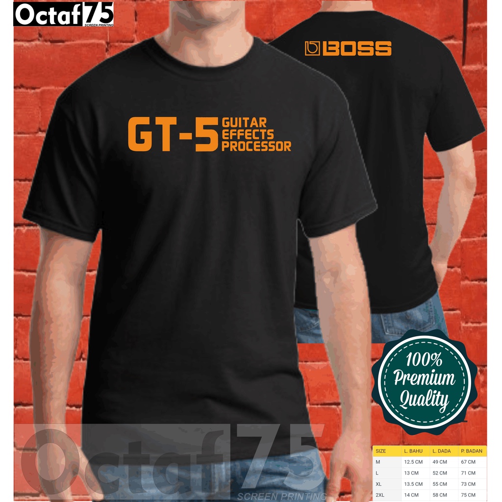 BOSS GT-5 ROLAND/KAOS EFEK GITAR/BAJU GITARIS/KAOS MUSIK/KAOS BAND/BUKAN GITARIS/GITARIS SAWERAN
