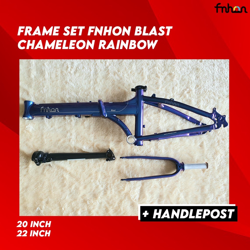 FRAME SET FNHON BLAST 20 INCH CHAMELEON Discbrake Plus Handlepost HP 31 35 40 cm telescopic Original Frame fork 22 inch