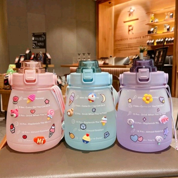 BOTOL MINUM MOTIVASI GEMOY VIRAL 1,3LITER ANAK / STIKER DEWASA ANAK SEKOLAH OLAHRAGA