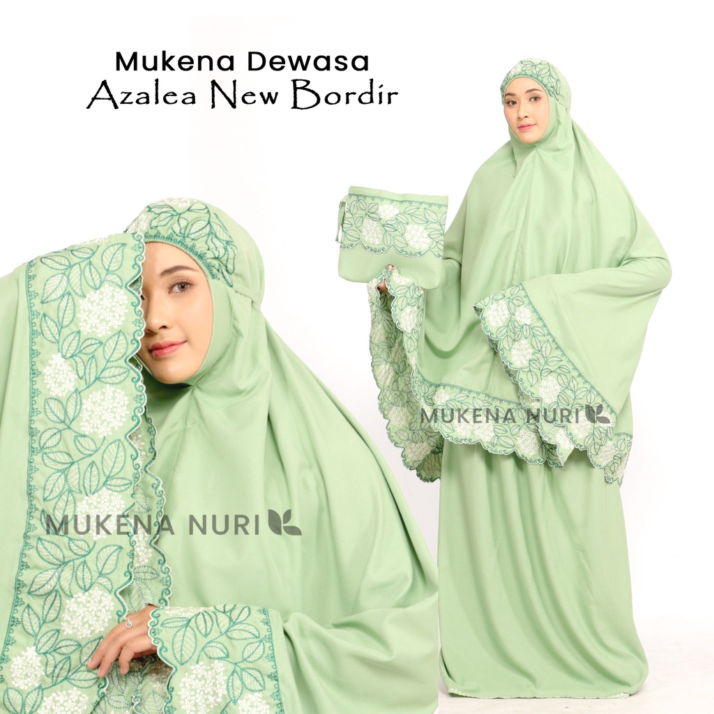 Mukena Dewasa Azalea New Renda Bordir Jumbo