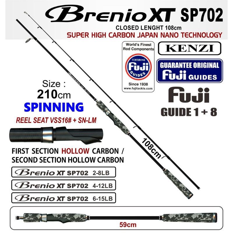 Joran spinning KENZI BRENIO XT ring FUJI
