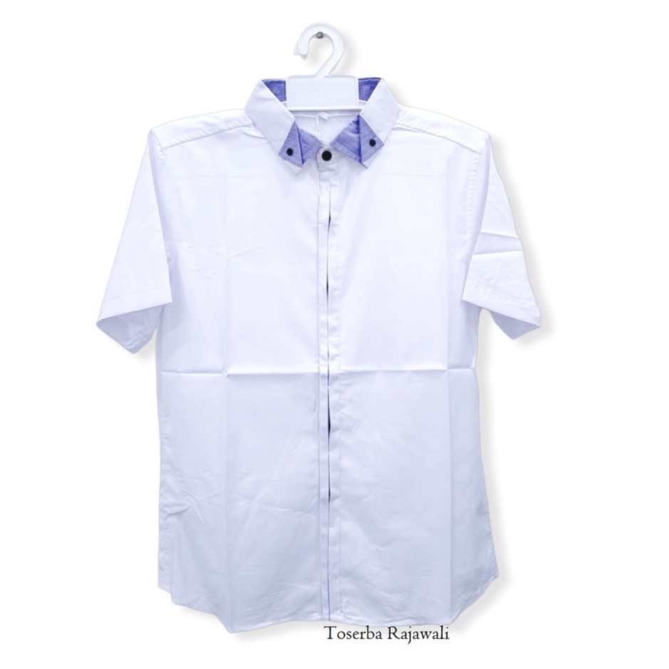 (Nxnitrox F8169 F6190) Kemeja Pria Import Lengan Pendek&Panjang Putih