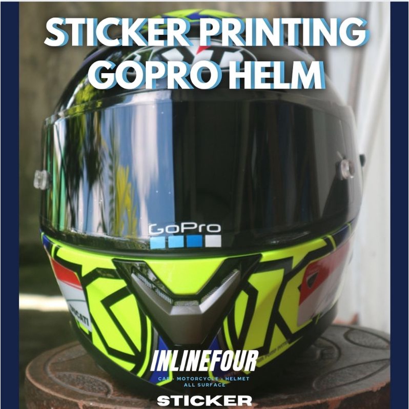 

STICKER PRINTING GOPRO BAHAN Vinyl Stiker Print Cut untuk Visor Helm
