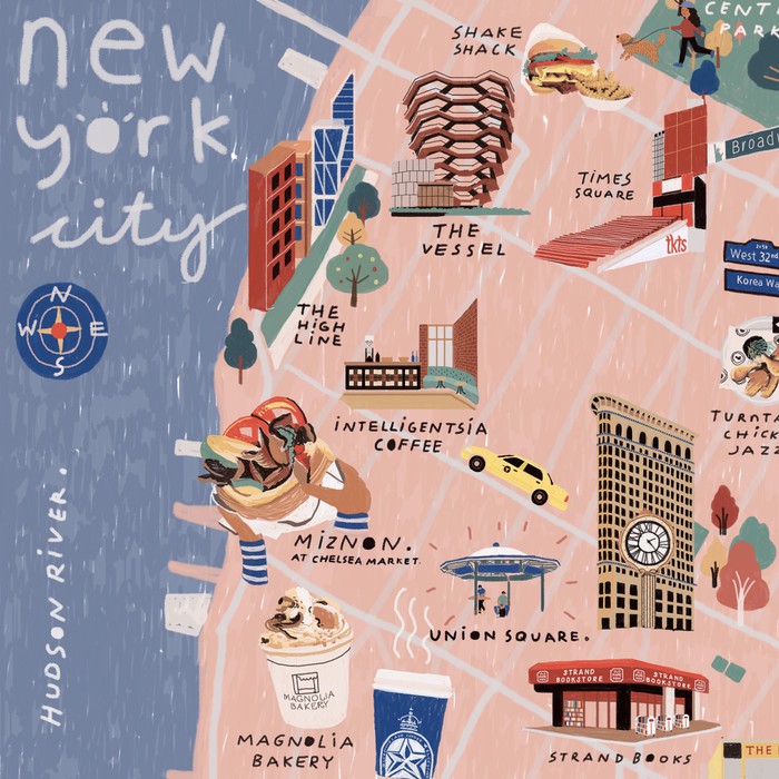 

@pasarkartupos NYC map A4 poster Murah