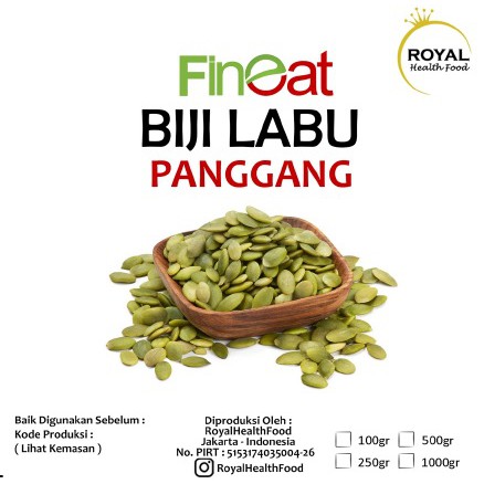 

Royal Roasted (Matang) Pumpkin seed (biji labu) 1 KG