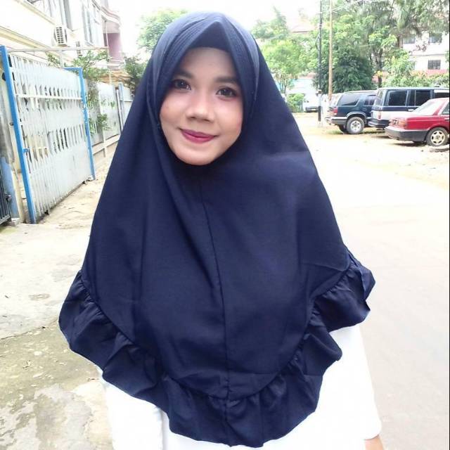 Termurah Khimar Pet Rempel l Jilbab Wolfis l Kerudung Rempel l Rempel Hijab instan