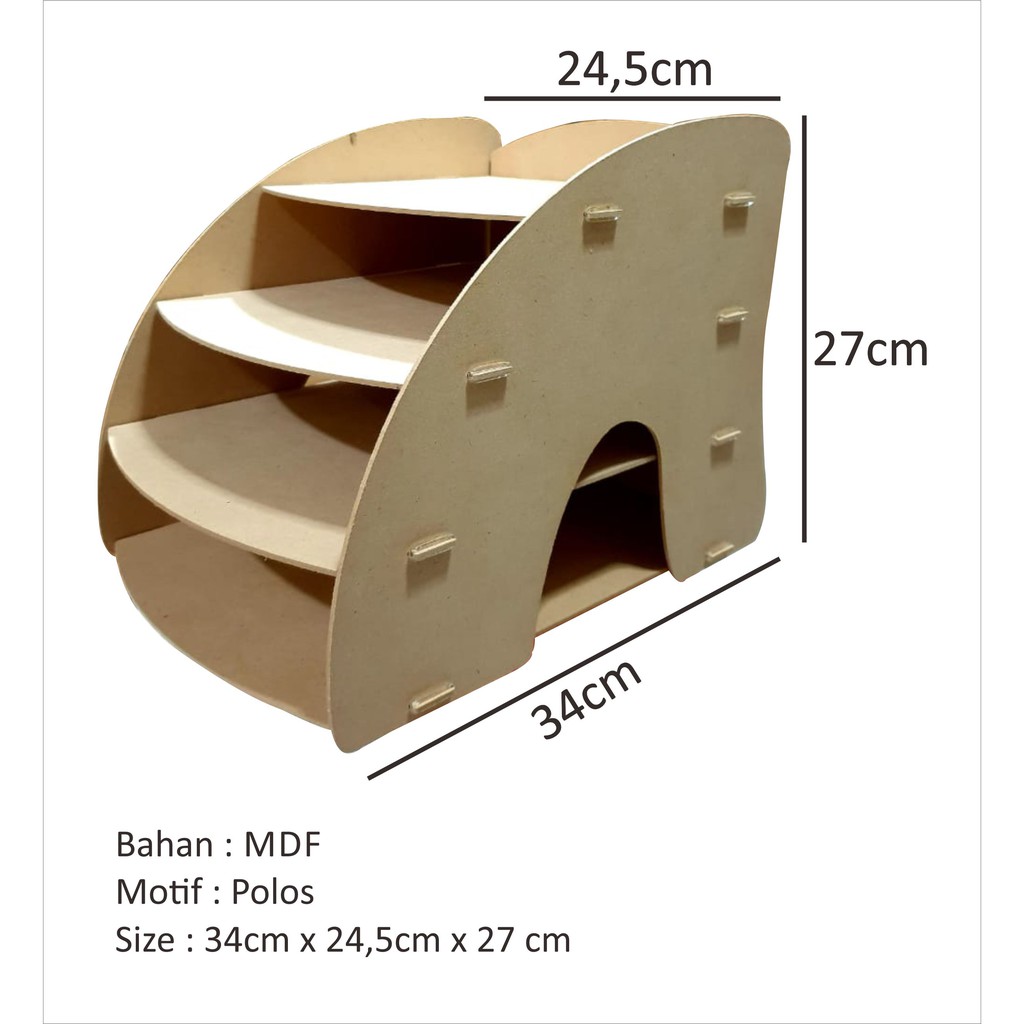 Mega_1688 Box File MDF Rak Buku Kertas Dokumen 3 Susun Rak Buku MDF MG920