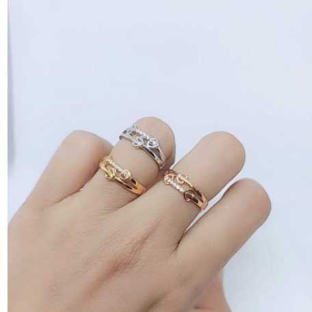 cincin corr bulat&quot; mp silver925 perak lapis emas import