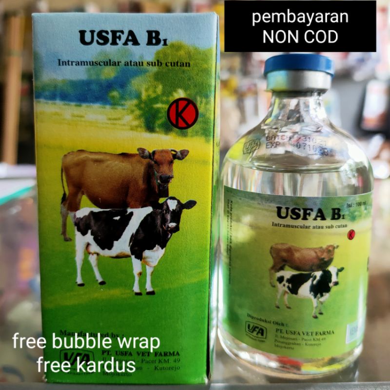 vitamin usfa B1 100 ml sapi kambing unggas