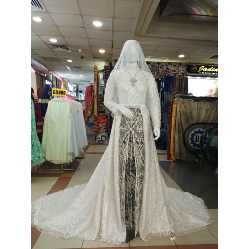 GAUN WEDDING BEREKOR MODERN//GAUN PENGANTIM SLIM BEREKOR//GAUN