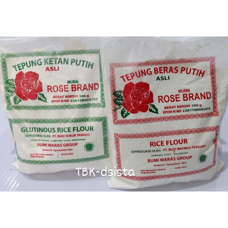 

TEPUNG KETAN & TEPUNG BERAS ROSE BRAND 500GR