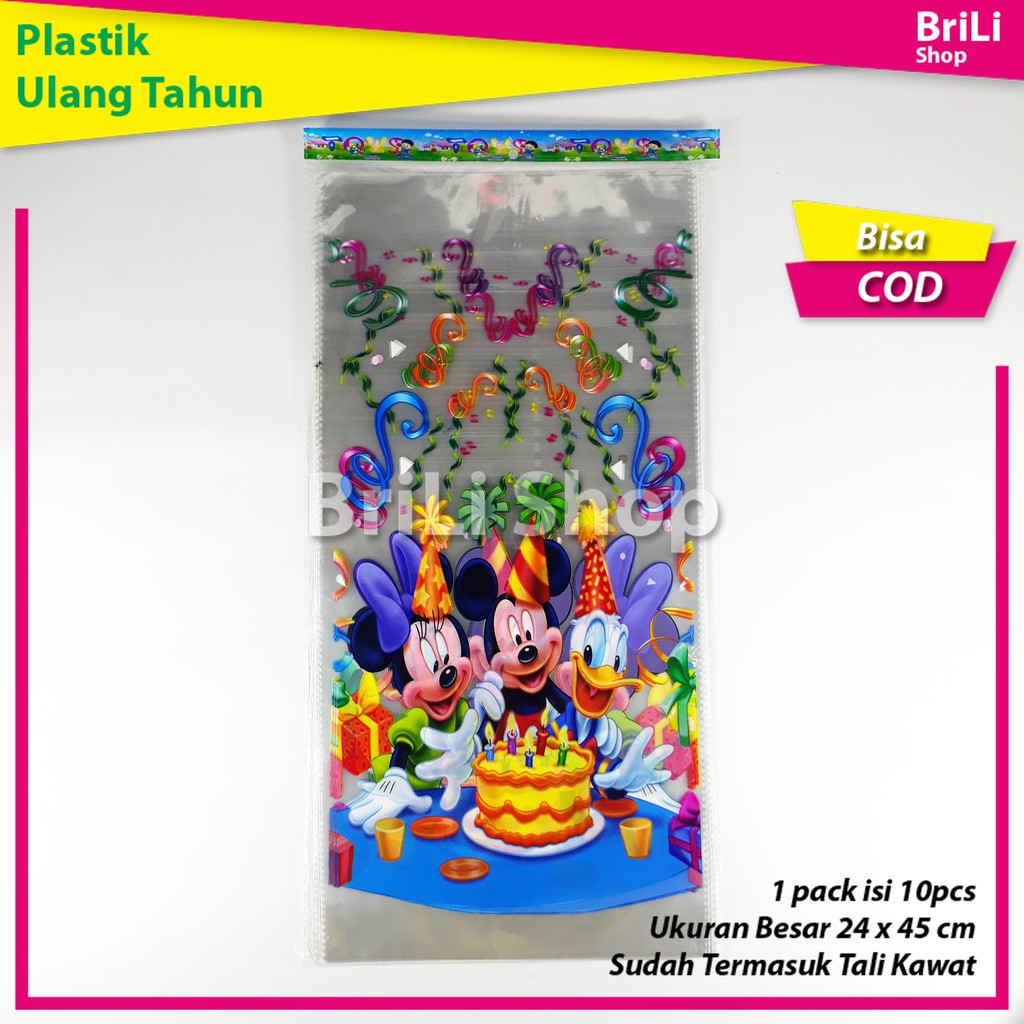 

Plastik Ulang Tahun Mickey Mouse Miki Snack Souvenir Sovenir Ultah Goodie Bag Goodybag Goodiebag