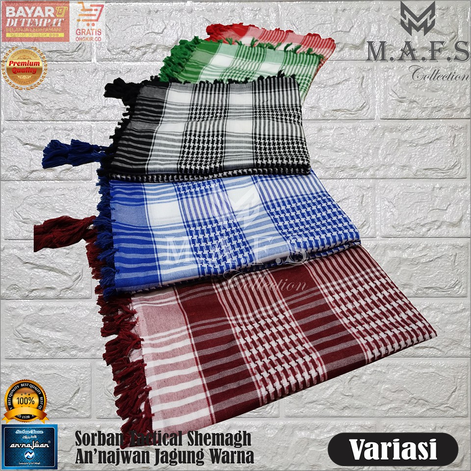 SORBAN SHEMAGH SORBAN ANNAJWAN MOTIF WARNA