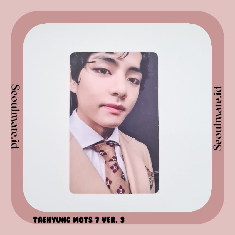 BTS TAEHYUNG MOTS 7 V 3 OFFICIAL PHOTOCARD / V PC / V BTS