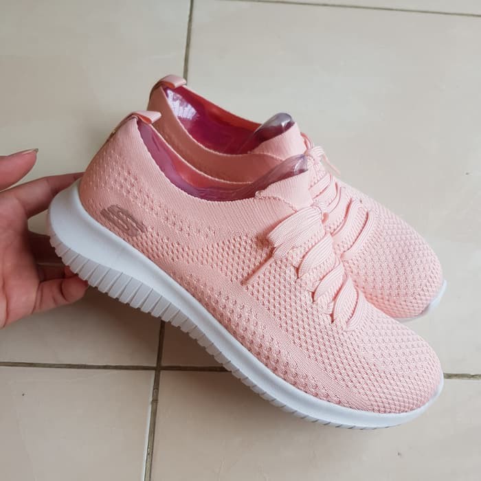 Sepatu Casual Skechers ultra flex statement pink colour