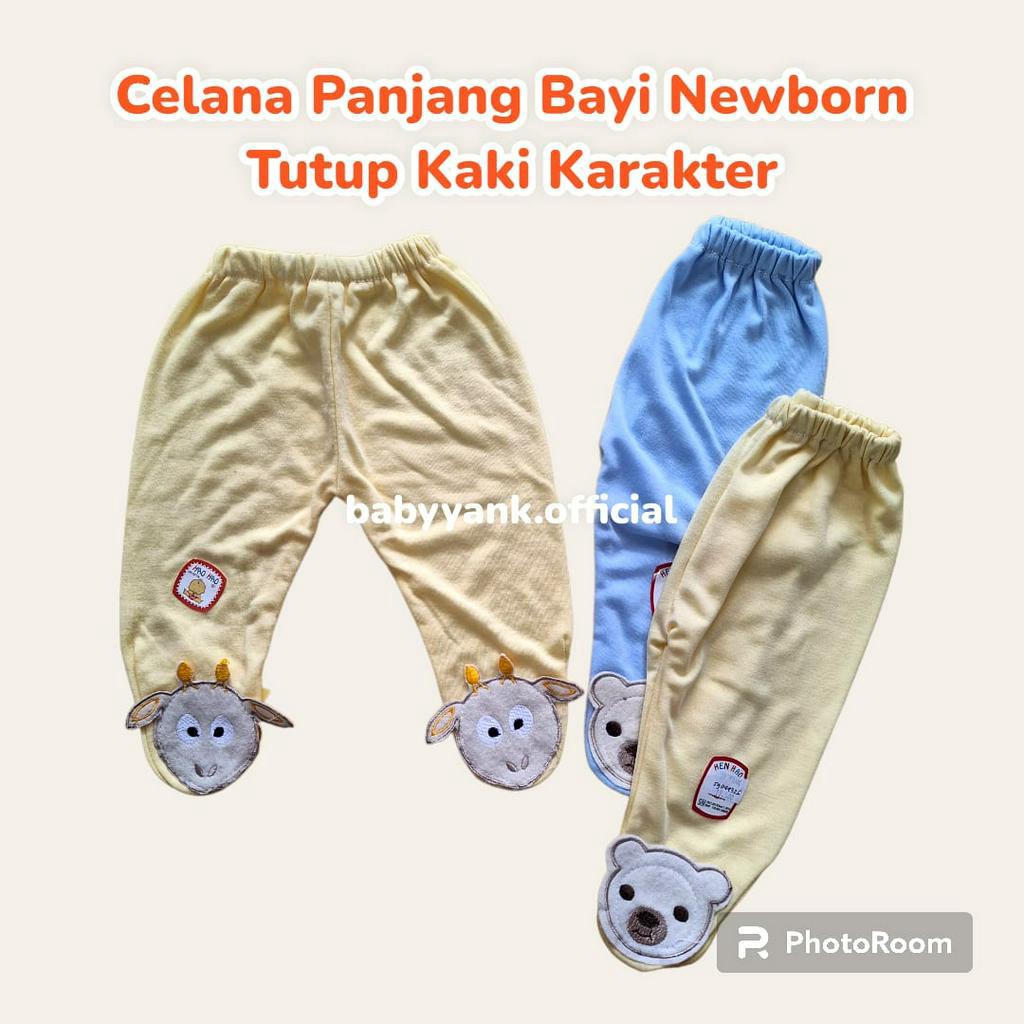 ♥BabyYank♥ Celana panjang bayi tutup kaki harga 1pcs/0-6bln newborn laki-laki/perempuan