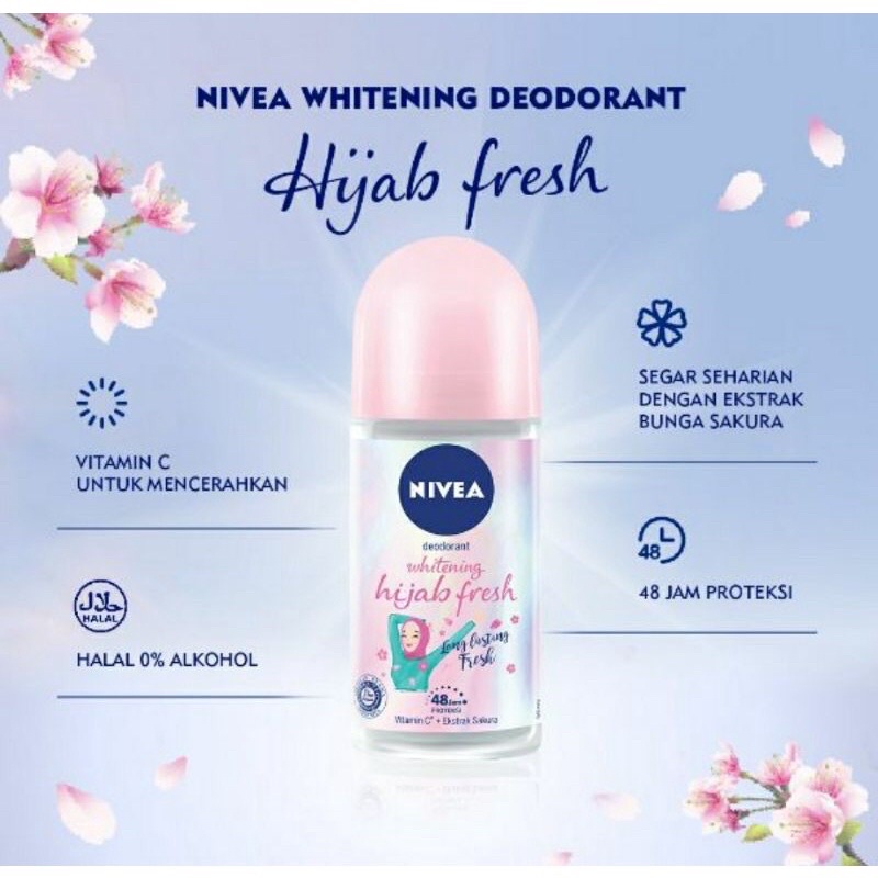 Nivea deodorant roll on hijab fresh 25 ml
