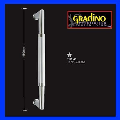 GRADINO - HANDLE PINTU/PULL HANDLE GRADINO P 31.41/HANDLE 45 CM STAINLESS SUS 304