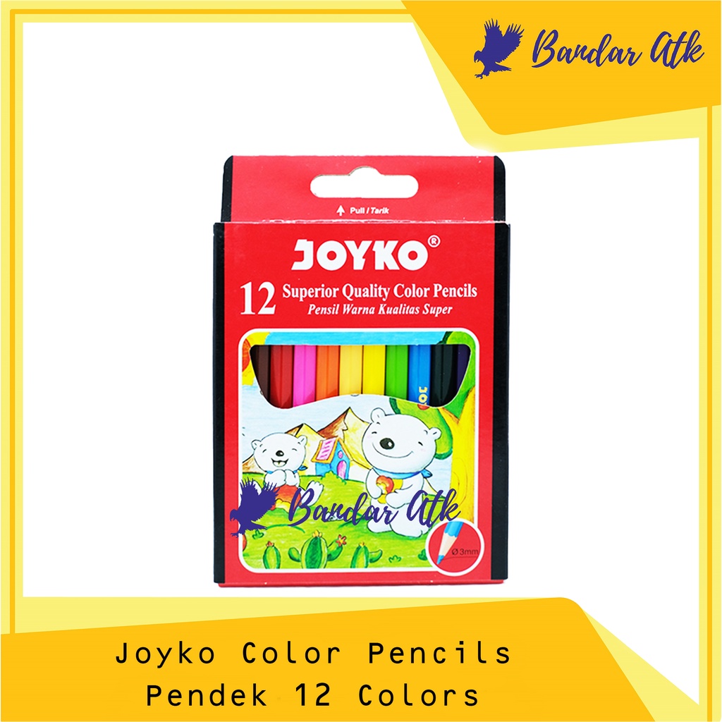 

Pensil Warna Joyko Kecil CP S12 Pencil Color CPS12 Pendek [1 SET]