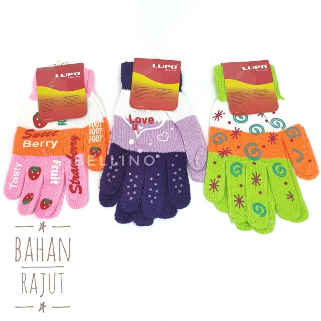 Sarung Tangan Wanita Rajut Salur Motif / Hand Gloves Sarung Tangan Motor Cewek Sarung Tangan Dingin