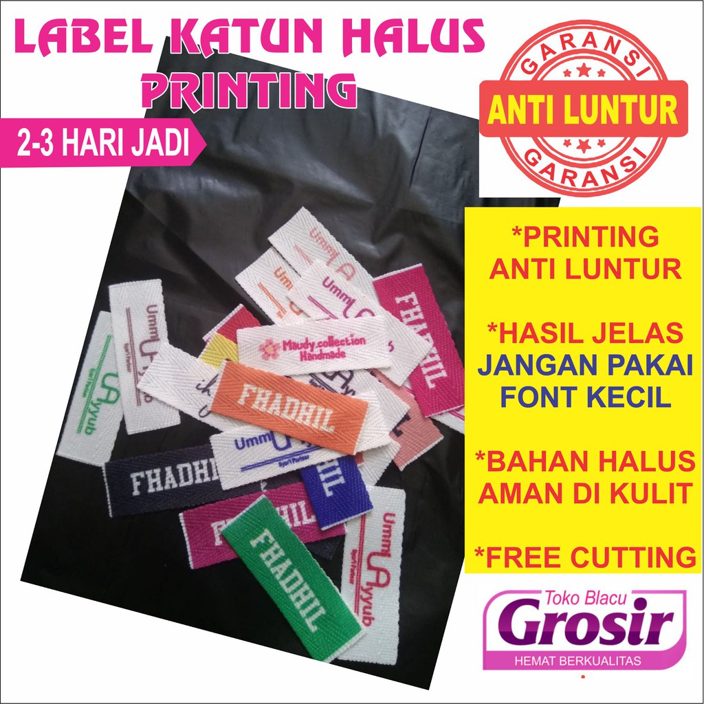 

Label Katun / Label Hijab / Label baju / Label Pakaian / Label Konveksi Custom PRINTING